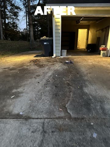 Driveway cleared and swept after estate cleanout